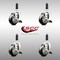 Service Caster 3 Inch 316SS Black Poly Swivel 7/8 Inch Expanding Stem Caster Set Brake SCC SCC-SS316EX20S314-PPUB-BLK-TLB-78-4 - alternate 4